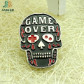 Jiabo Custom Design Metal Black Skull Solapel Pin